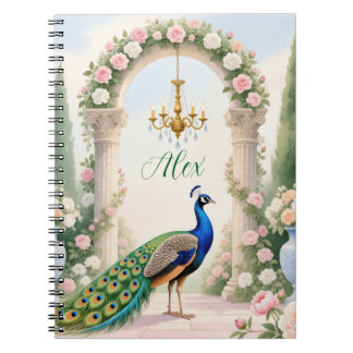 Caderno Espiral "Royal Peacock Garden" Personalized Spiral Noteboo