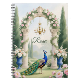 Caderno Espiral "Royal Peacock Garden"Personalized Spiral Notebook