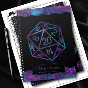 Caderno Espiral RPG Dice   Nebula Fantasy Tabletop Gamer Character