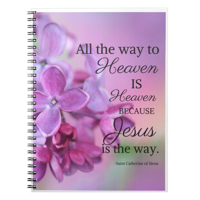 Caderno Espiral Rua. Catherine de Siena Prayer Diário (Frente)