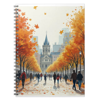 Caderno Espiral rua de outono
