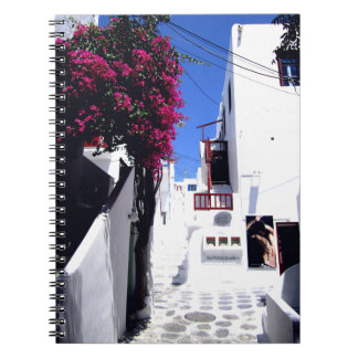 Caderno Espiral Rua de Santorini