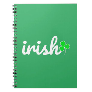 Caderno Espiral Rua irlandesa. Dia de Patrick