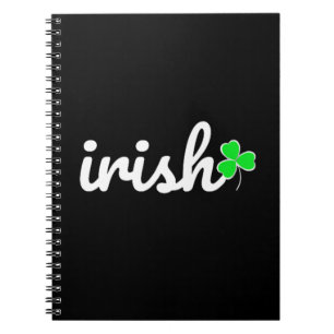 Caderno Espiral Rua irlandesa. Patrick's Day Lucky Shamrock