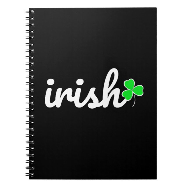 Caderno Espiral Rua irlandesa. Patrick's Day Lucky Shamrock (Frente)