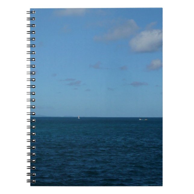 Caderno Espiral Rua. Lucia Horizon Blue Ocean (Frente)