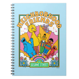Caderno Espiral Rua Sésamo Amigos de vizinhança