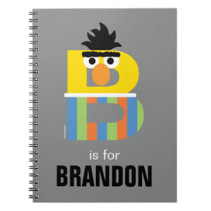 Caderno Espiral Rua Sésamo   B é para Bert
