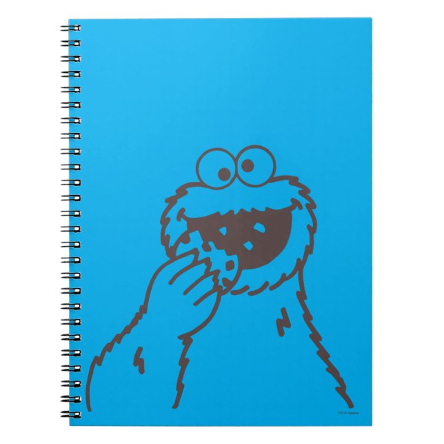 Caderno Espiral Rua Sésamo | Brilho Monstro de Cookie (Frente)