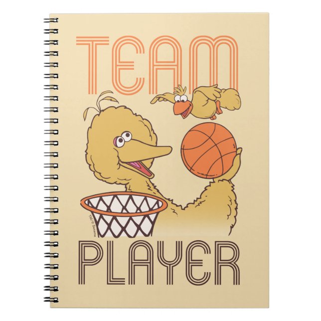 Caderno Espiral Rua Sésamo | Jogador da Equipe de Aves (Frente)