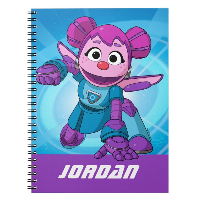 Caderno Espiral Rua Sésamo | Mecha Builders Abby | Adicionar nome (Frente)
