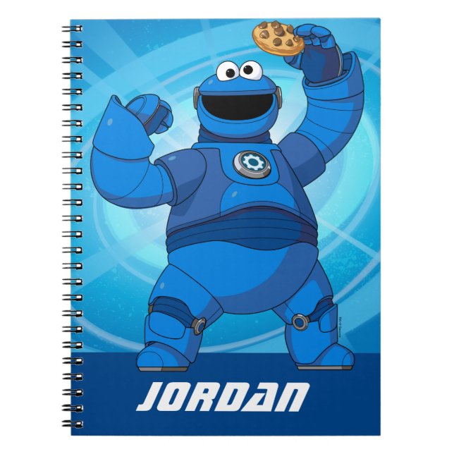 Caderno Espiral Rua Sésamo | Mecha Builders Cookie Monster (Frente)