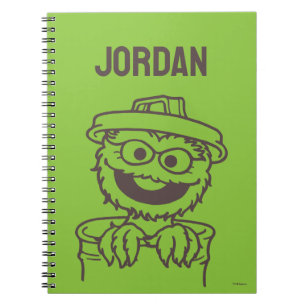 Caderno Espiral Rua Sésamo Oscar, o Monstro Brilhante