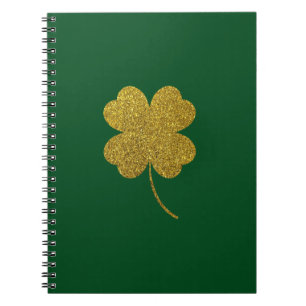 Caderno Espiral Rua, Shamrock do Dia de Patrick