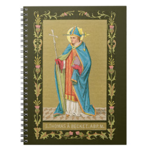 Caderno Espiral Rua. Thomas Becket com Espada em Miter (P 005)