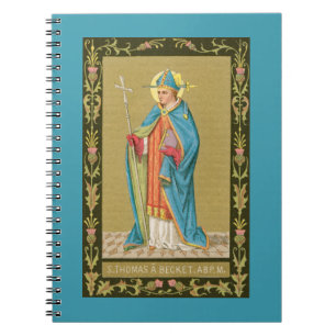 Caderno Espiral Rua. Thomas Becket com Espada em Miter (P 005)