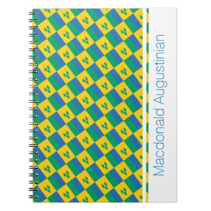 Caderno Espiral RUA VINCENT FLAG Personalizar Adicionar Nome Diári