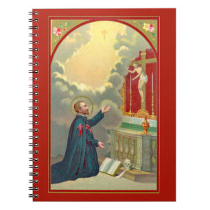 Caderno Espiral Ruas. Camillus Orando Antes de um Crucifixo (M 020
