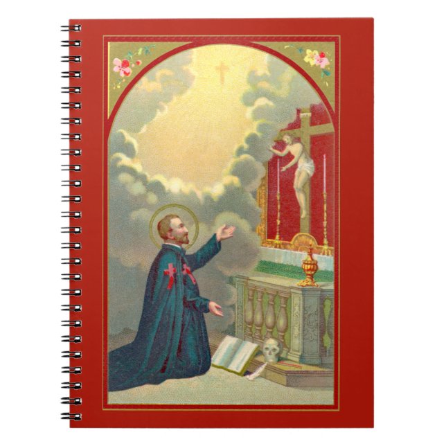 Caderno Espiral Ruas. Camillus Orando Antes de um Crucifixo (M 020 (Frente)