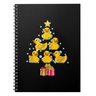 Caderno Espiral Rubber Duck Christmas Tree Duckie Quack Christmas