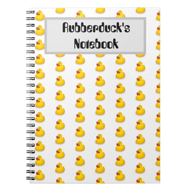 Caderno Espiral Rubberduck personalizado (Frente)