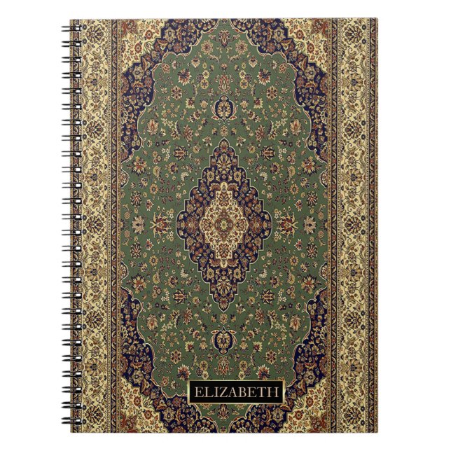 Caderno Espiral Rug Turco Oriental, Quadro (Frente)