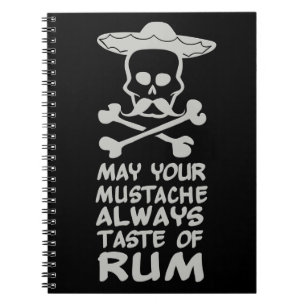 Caderno Espiral Rum Mustache custom color notebook