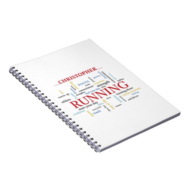 Caderno Espiral Runner com Palavras Personalizadas (Lado Direito)