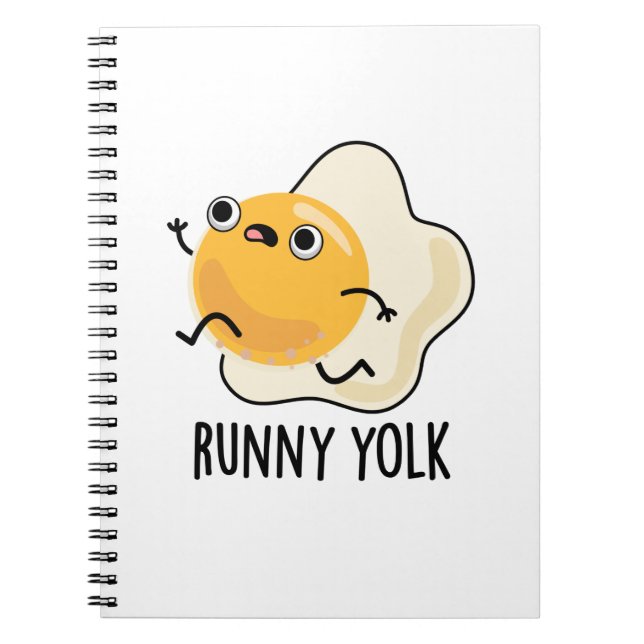 Caderno Espiral Runny Yolk Funny Comida Ovo (Frente)