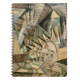 Caderno Espiral Rush Hour, Nova York por Max Weber, Cubismo Vintag