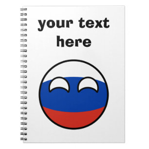 Caderno Espiral Rússia Geeky de tensão engraçada Countryball