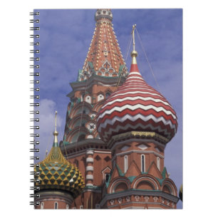 Caderno Espiral Rússia, Moscou, Praça Vermelha. cebolas famosas de