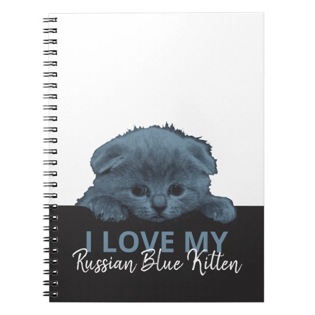 Caderno Espiral Russo Blue Kitten (Frente)