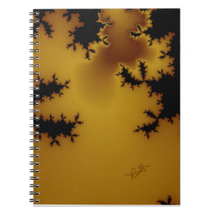 Caderno Espiral Rust Notebook de arte fractal