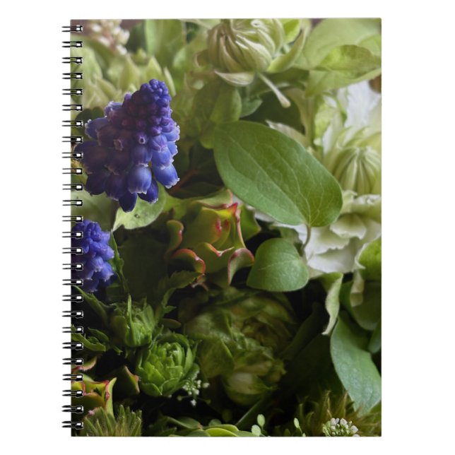 Caderno Espiral Rustic Botanical Garden Flowers Notebook (Frente)