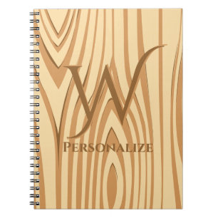 Caderno Espiral Rustic Faux Stainha Castanho Conservada Personaliz