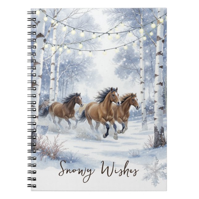 Caderno Espiral Rustic Horse Christmas  (Frente)