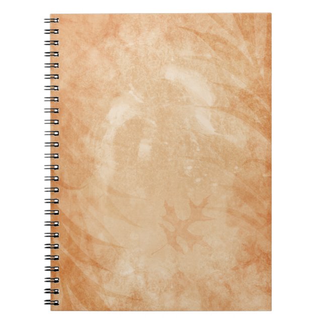 Caderno Espiral Rustic Sandstone Grunge Oak Leaves (Frente)