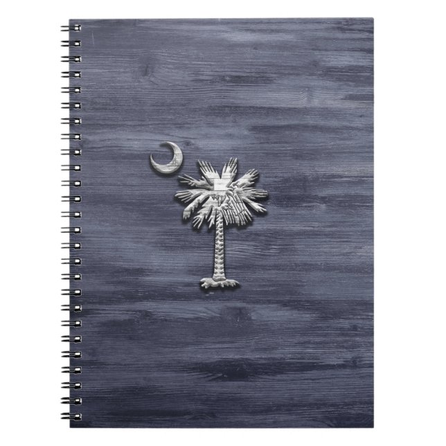 Caderno Espiral Rustic South Carolina Palmetto e Lua (Frente)