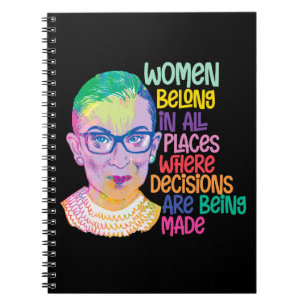 Caderno Espiral Ruth Bader Ginsburg Mulheres Pertencem A Todos Os