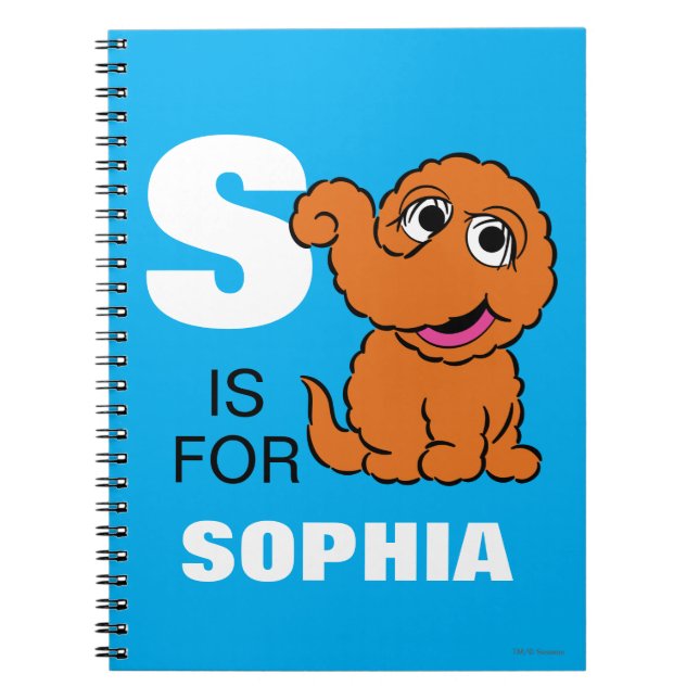 Caderno Espiral S é para Snuffleupagus | Adicione seu nome (Frente)