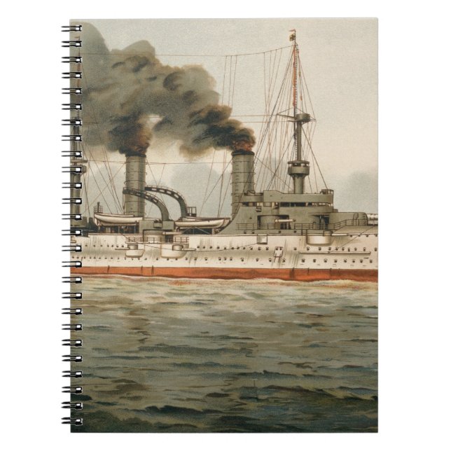 Caderno Espiral S.M. Kreuzer "Furst Bismarck" de Grosse (H.M. (Frente)