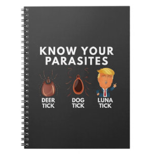 Caderno Espiral Sabem que são parasitas Anti-Trump Humor Politics