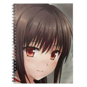 Caderno Espiral Sabendo o sorriso de uma garota animada, linda mor