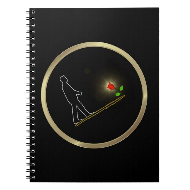Caderno Espiral Saco de presente arte minimalista (Frente)