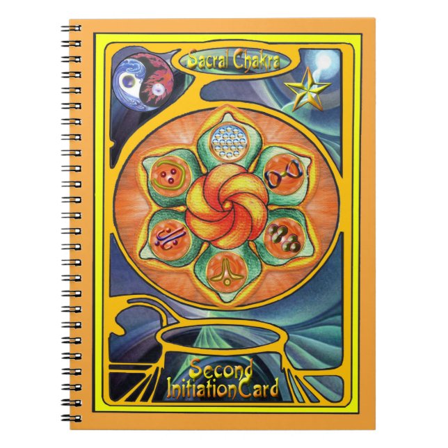 Caderno Espiral Sacral Chakra Mandala (Frente)