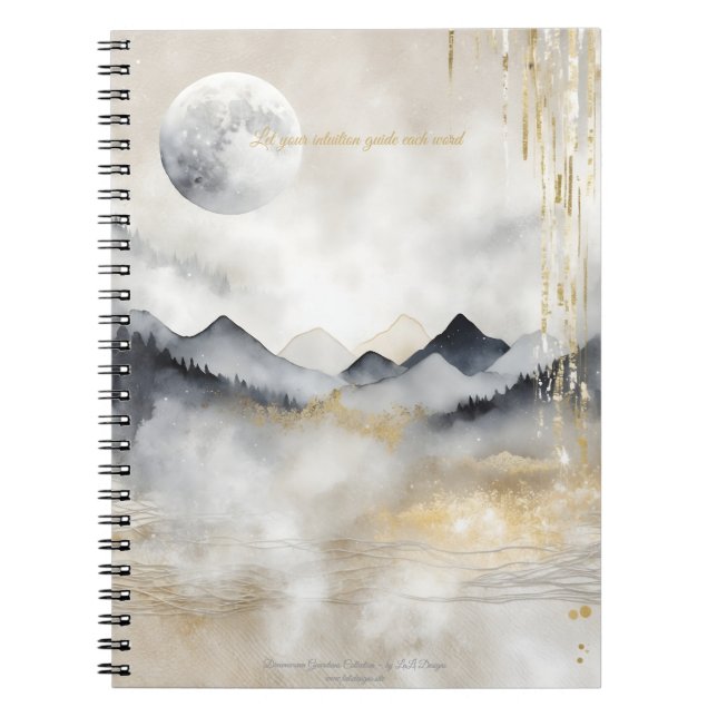 Caderno Espiral Sacred Moonlit Mountains Journal (Frente)