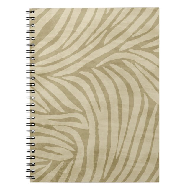 Caderno Espiral Safari Cream Zebra Impressão Animal (Frente)