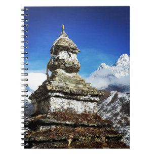 Caderno Espiral Sagarmatha, visões do Everest - Ama Dablam e Stup
