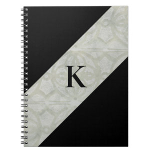 Caderno Espiral Sage Green Batik e Black Monogramed